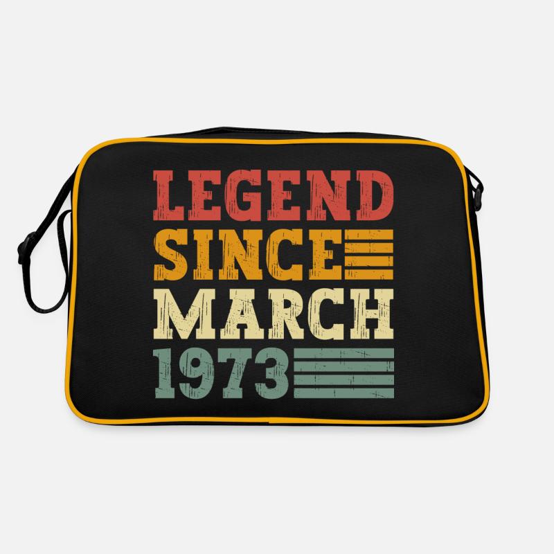 Legende seit März 1973 - Retro Tasche - Schwarz/Gold