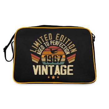 Jahrgang 1967 Retro 1967 Geburtstagsgeschenk - Retro Tasche - Schwarz/Gold - Hinten