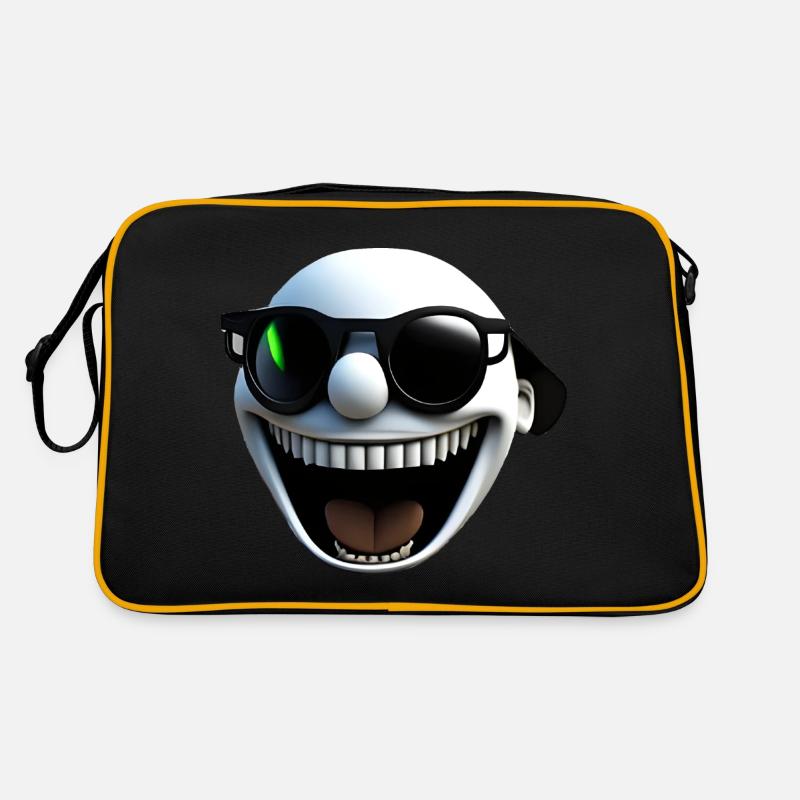 Lachendes Gesicht Retro Tasche