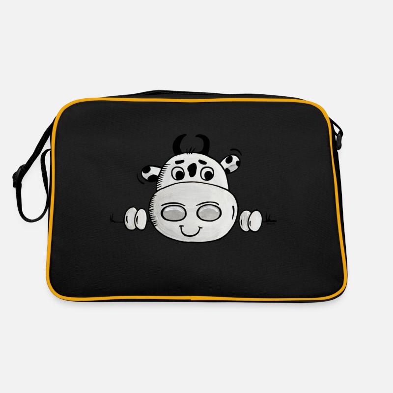 Kuh guckt Retro Tasche