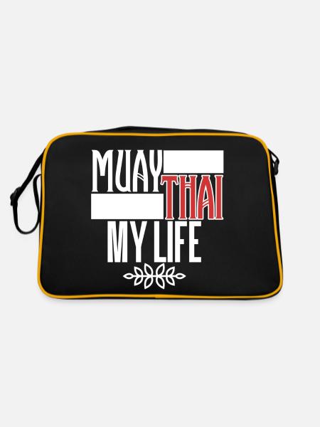 Muay Thai - Retro Tasche - Schwarz/Gold
