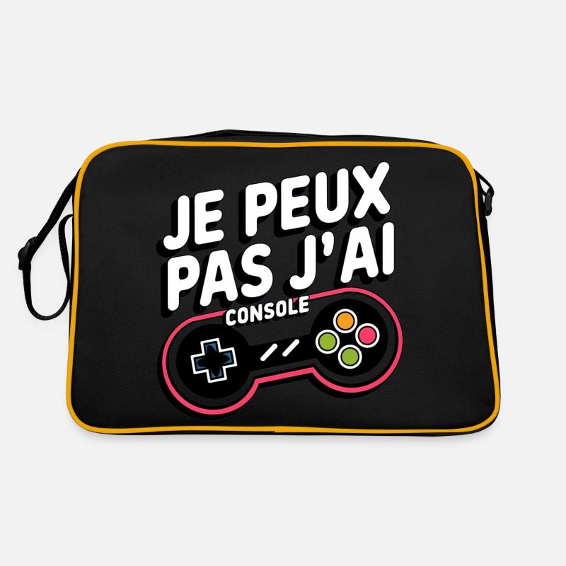 J'Peux Pas J'Ai Console - Sac Retro - noir/or