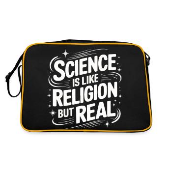 Atheism, Atheist, Anti-Religion, Agnostic - Retro Bag - black/gold - Back