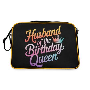 Husband, Spouse, Family, Wedding - Retro Bag - black/gold - Back