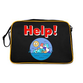 Plastic Environmental Protection - Retro Bag - black/gold - Back
