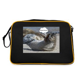 Robbe - Retro Tasche - Schwarz/Gold - Hinten