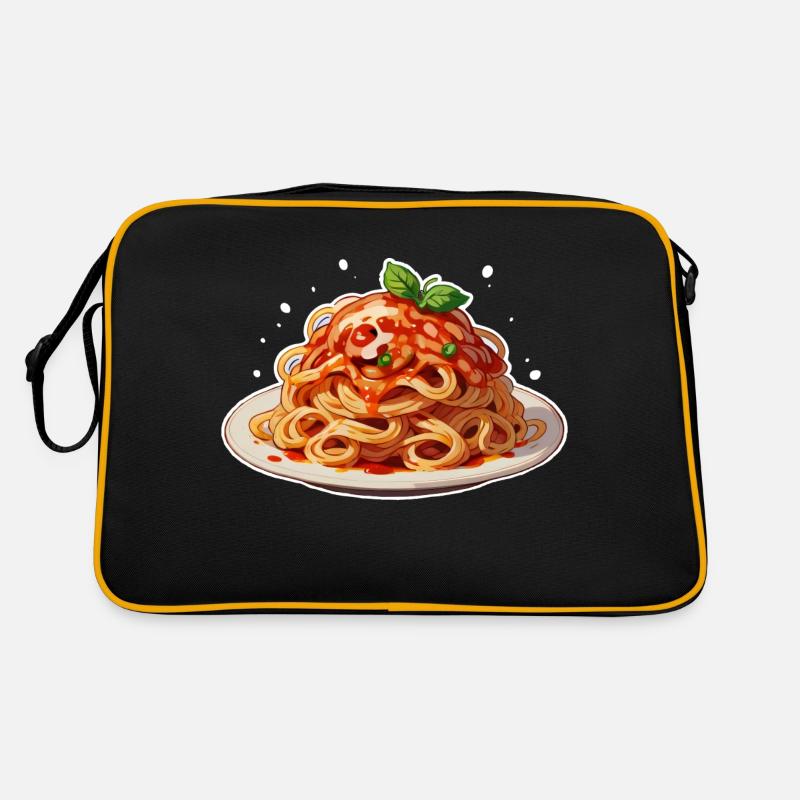 Spaghetti - Retro Tasche - Schwarz/Gold