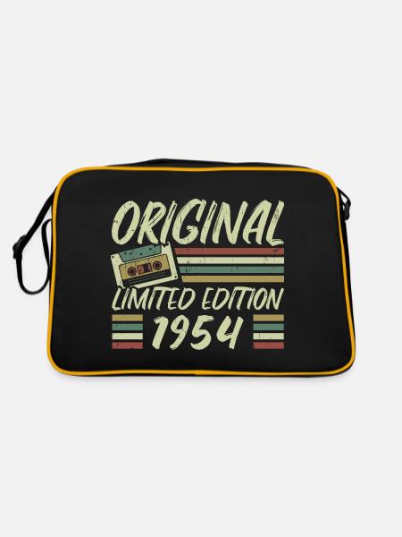 Jahrgang 1954 Retro 1954 Geburtstagsgeschenk - Retro Tasche - Schwarz/Gold