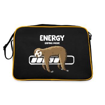Laziness and energy - Retro Bag - black/gold - Back