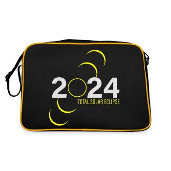 2024 Total Solar Eclipse - Witness the Darkness - Retro Bag - black/gold - Back
