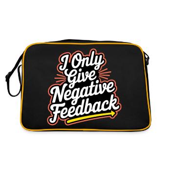 I Only Give Negative Feedback 3 - Retro Tasche - Schwarz/Gold - Hinten