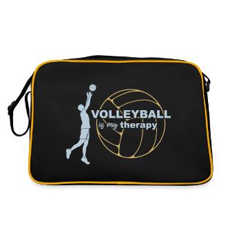 Le volley-ball est ma thérapie - Sac Retro - noir/or - Dos