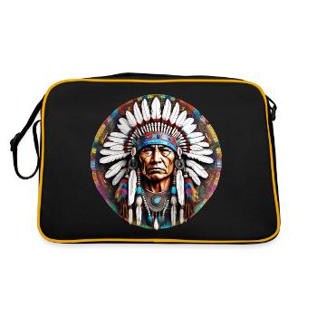 INDISCH - 2 - Retro Tasche - Schwarz/Gold - Hinten
