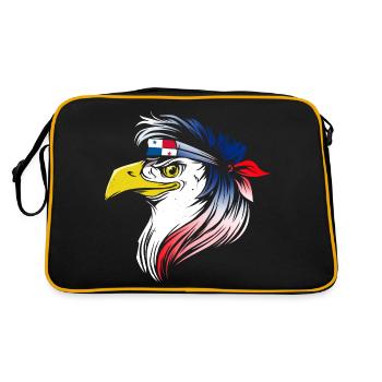 Panama - Retro Tasche - Schwarz/Gold - Hinten
