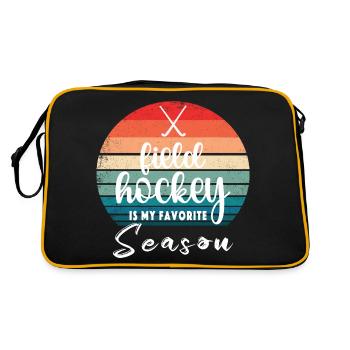 Le hockey sur gazon est ma saison préférée de hockey en salle - Sac Retro - noir/or - Dos