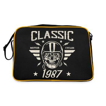 Cadeau D’anniversaire Classique Vintage Né en 1987 - Sac Retro - noir/or - Dos