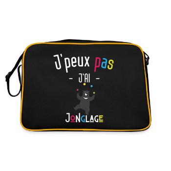 j'peux pas j'ai jonglage - Sac Retro - noir/or - Dos