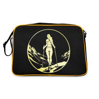 Nordic Walking Woman - Retro Bag - black/gold - Back