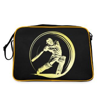 Cricket Man - Retro Bag - black/gold - Back