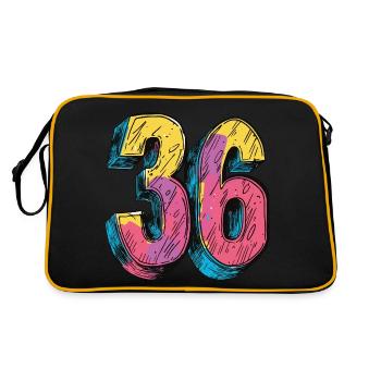 36 Number Colorful - Retro Bag - black/gold - Back