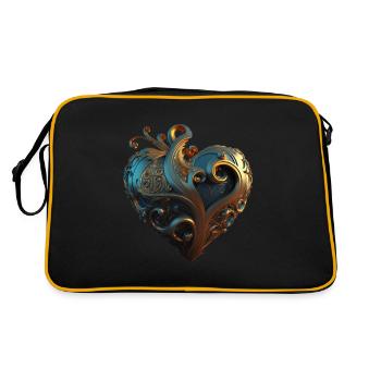 Cœur d’or - Sac Retro - noir/or - Dos