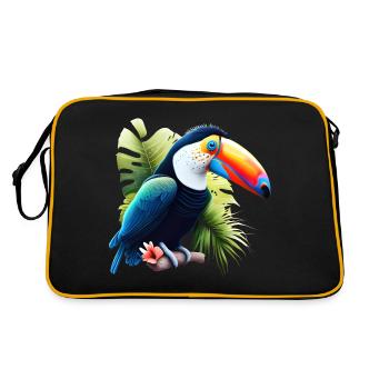 Toucan Amoureux de la Nature - Sac Retro - noir/or - Dos