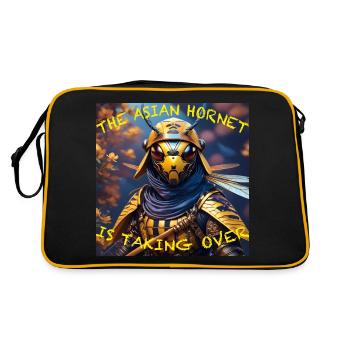 Asian Hornet taking over - Retro Bag - black/gold - Back