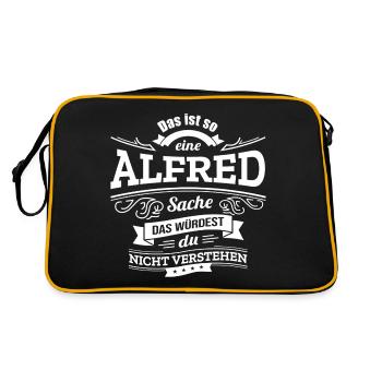 ALFRED, DER KATALYSATOR FÜR DEINEN ERFOLG - Retro Tasche - Schwarz/Gold - Hinten