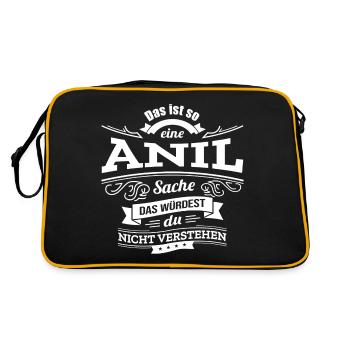 ANIL, DER KATALYSATOR FÜR DEINEN ERFOLG - Retro Tasche - Schwarz/Gold - Hinten