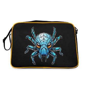 Une impressionnante araignée bleue - Sac Retro - noir/or - Dos