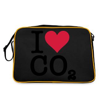 Je aime CO2 - Sac Retro - noir/or - Dos
