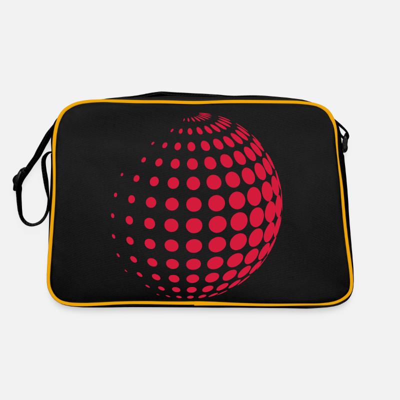 Dotted Sphere - Retro Tasche - Schwarz/Gold