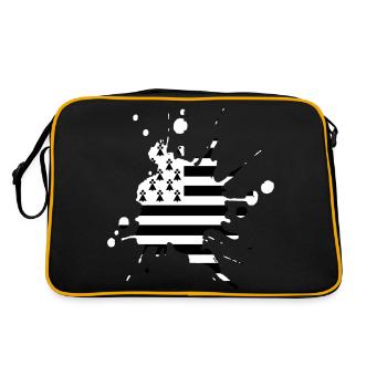 UK flag patch 2 - Retro Bag - black/gold - Back