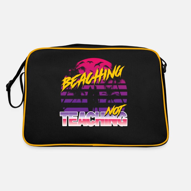 Beaching not Teaching Retro Tasche