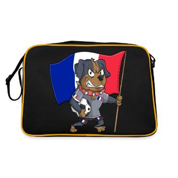 France Fan Dog - Retro Bag - black/gold - Back