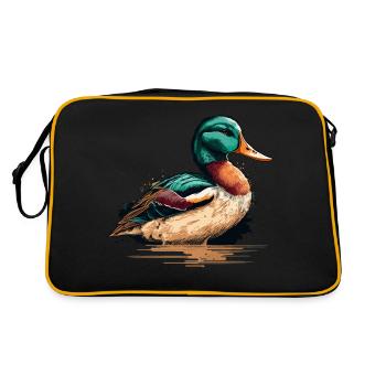Cadeau du propriétaire de canard - Sac Retro - noir/or - Dos