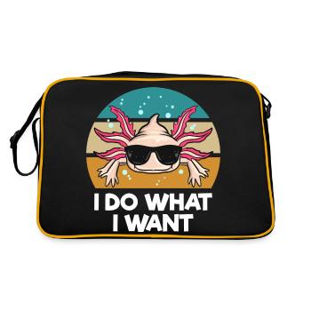 Axolotl Proverbs - Retro Bag - black/gold - Back