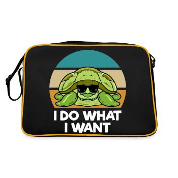 Turtle lovers - Retro Bag - black/gold - Back