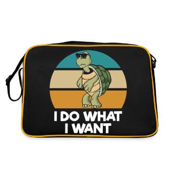 Turtle - Retro Bag - black/gold - Back