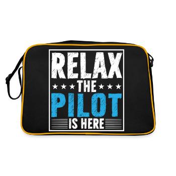 Détendez-vous le pilote est ici - Sac Retro - noir/or - Dos