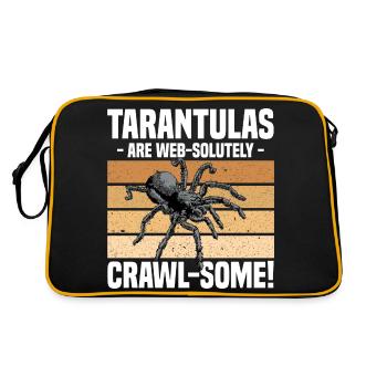 Tarantula Spinne | Haustiere Tarantulas Geschenke - Retro Tasche - Schwarz/Gold - Hinten