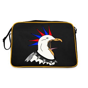 Punk Seagull - Retro Bag - black/gold - Back
