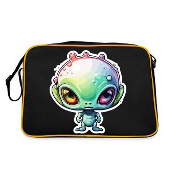 Alien / Außerirdisch / Ufo / Area 51 / All / Mars - Retro Bag - black/gold - Back