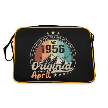 1956 Avril 1956 Anniversaire Avril 1956 Avril - Sac Retro - noir/or - Dos
