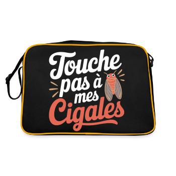 Touche pas à mes cigales - Sac Retro - noir/or - Dos