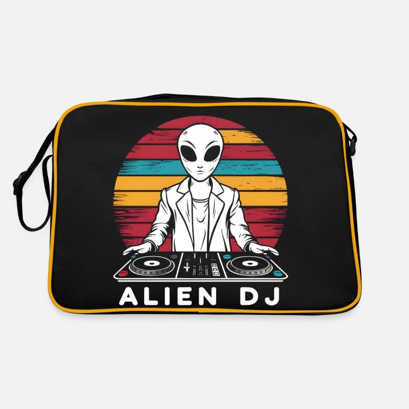 Alien DJ Vintage Coucher de soleil Sac Retro