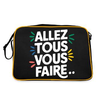 Allez tous vous faire - Sac Retro - noir/or - Dos