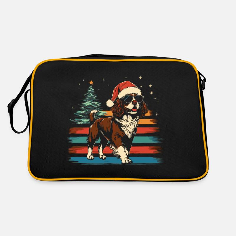 Chapeau de Noël Cavalier King Charles Spaniel Sac Retro