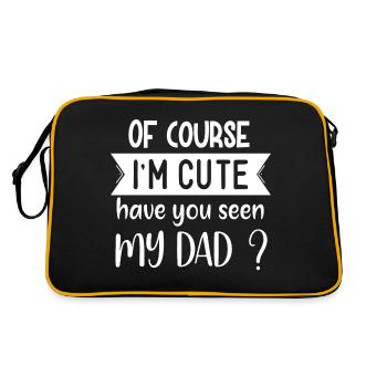 Of course I'm cute - Retro Bag - black/gold - Back
