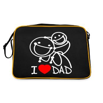 i love dad EN - Retro Bag - black/gold - Back